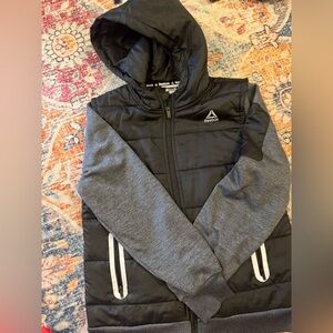 Reebok Kids Black and Gray Puffer Jacket